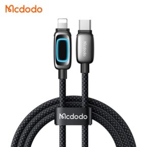 کابل شارژ سریع و انتقال دیتا تایپ سی به لایتنینگ 36 وات مک دودو مدل MCDODO CA-0400 نمایشگردار طول 1.2متر