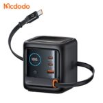 شارژر آداپتور دیواری 4پورت 100وات مک دودو مدل MCDODO GaN CH-1391 با کابل جمع شونده تایپ سی
