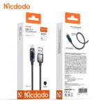 کابل شارژ سریع USB به لایتنینگ 3 آمپر مک دودو مدل MCDODO CA-0360 نمایشگردار 1.2متر