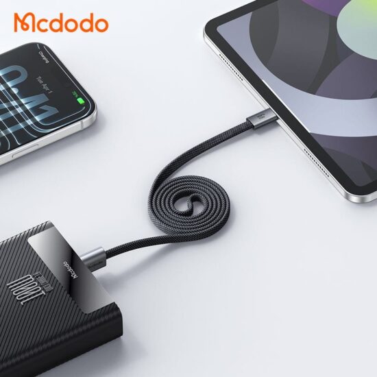 کابل شارژ سریع USB به تایپ سی بدنه مگنتی 6آمپر مک دودو مدل MCDODO CA-1200 طول 1متر