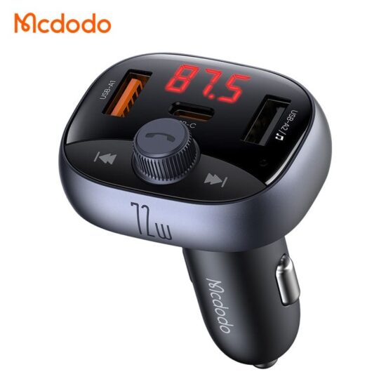 شارژر فندکی 3پورت 72وات با قابلیت تماس و پخش موسیقی مک دودو مدل MCDODO CC-5950