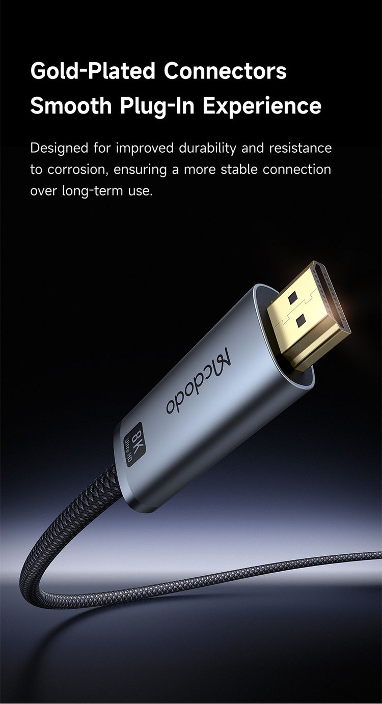 کابل انتقال تصویر (8K @ 60Hz) با کیفیت Ultra HD تبدیل HDMI به تایپ سی از برند مک دودو مدل MCDODO CA-804 به طول 2متر از جنس کنفی | جانبی360