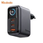 شارژر آداپتور دیواری 3پورت 100وات مک دودو مدل MCDODO GaN CH-6050 نمایشگر توان و دما بهمراه کابل شارژ