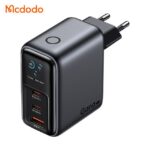 شارژر آداپتور دیواری 3پورت 100وات مک دودو مدل MCDODO GaN CH-6050 نمایشگر توان و دما بهمراه کابل شارژ