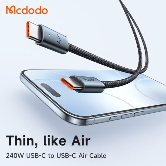 کابل شارژ تایپ سی به تایپ سی 240وات مک دودو مدل MCDODO CA-708 طول 1.2 و 1.8متر