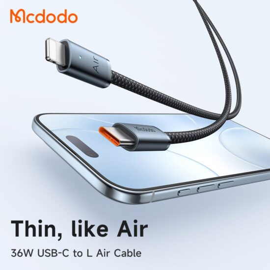 کابل شارژ تایپ سی به لایتنینگ 36وات مک دودو مدل MCDODO CA-778 طول 1.2 و 1.8متر