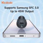 شارژر فندکی 45وات (SFC3.0) مک دودو مدل MCDODO CC-7495 بهمراه کابل شارژ
