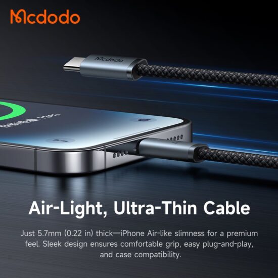 کابل شارژ تایپ سی به لایتنینگ 36وات مک دودو مدل MCDODO CA-778 طول 1.2 و 1.8متر