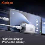 شارژر آداپتور دیواری مینی 65وات SFC3.0 مک دودو مدل MCDODO GaN CH-826
