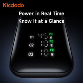 شارژر آداپتور دیواری 3پورت 67وات مک دودو مدل MCDODO GaN CH-8640 با 2کابل جمع شونده تایپ سی