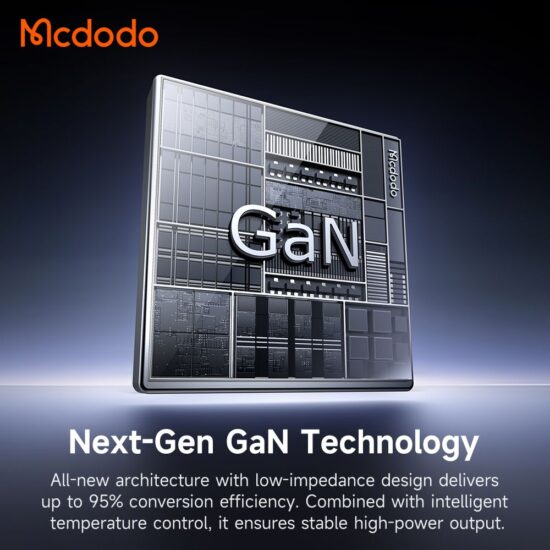 شارژر آداپتور دیواری 3پورت 67وات مک دودو مدل MCDODO GaN CH-8640 با 2کابل جمع شونده تایپ سی