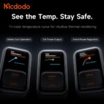 شارژر آداپتور دیواری 3پورت 70وات مک دودو مدل MCDODO GaN CH-4190 نمایشگر توان و دما
