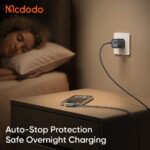 کابل شارژ سریع هوشمند 90درجه تایپ سی به لایتنینگ 36 وات مک دودو مدل MCDODO CA-5860  قطع کن اتومات طول 1.2متر