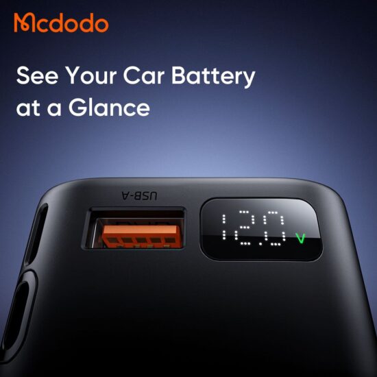 شارژر فندکی 93وات 3 پورت با کابل متصل تایپ سی مک دودو مدل MCDODO CC-8670