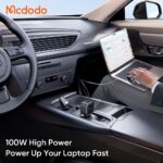 شارژر فندکی 130وات 3پورت با کابل متصل تایپ سی مک دودو مدل MCDODO CC-8710