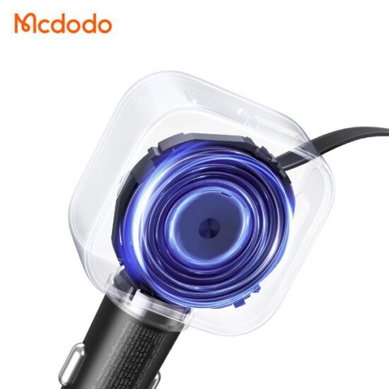 شارژر فندکی 93وات 3 پورت با کابل متصل تایپ سی مک دودو مدل MCDODO CC-8670