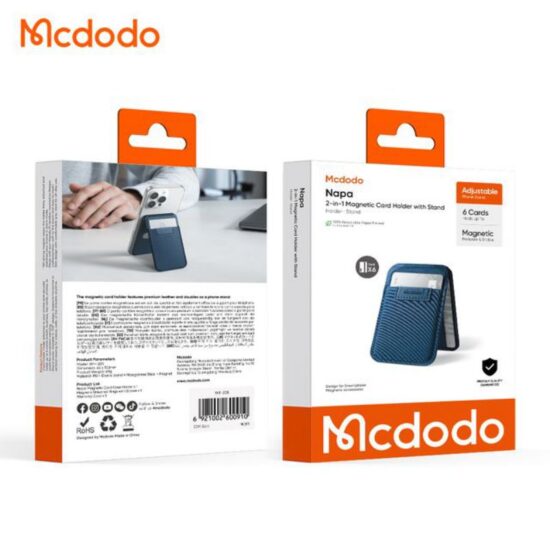 استند+جاکارتی چرمی مگنتی پشت موبایل برند مک دودو مدل MCDODO WH-205
