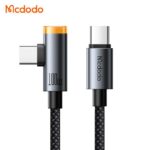کابل شارژ سریع هوشمند 90درجه تایپ سی به تایپ سی 100وات مک دودو مدل MCDODO CA-5870 قطع کن اتومات طول 1.2متر