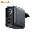 شارژر آداپتور دیواری 3پورت 70وات مک دودو مدل MCDODO GaN CH-4190 نمایشگر توان و دما