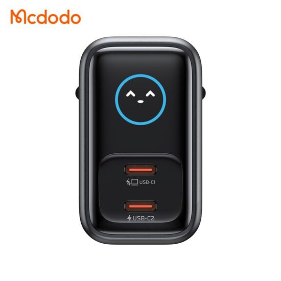 شارژر آداپتور دیواری 3پورت 70وات مک دودو مدل MCDODO GaN CH-4190 نمایشگر توان و دما